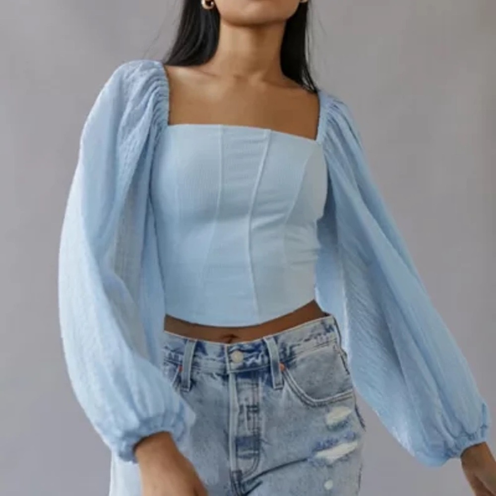 Urban Outfitters Light Blue Claudia Blouse